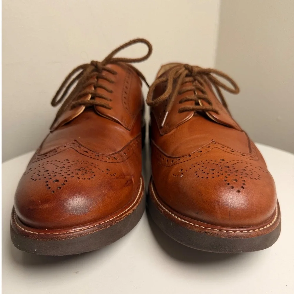 Samuel Hubbard Tipping Point Wingtip Oxford Shoes Brown Leather Vibram Men’s 11W